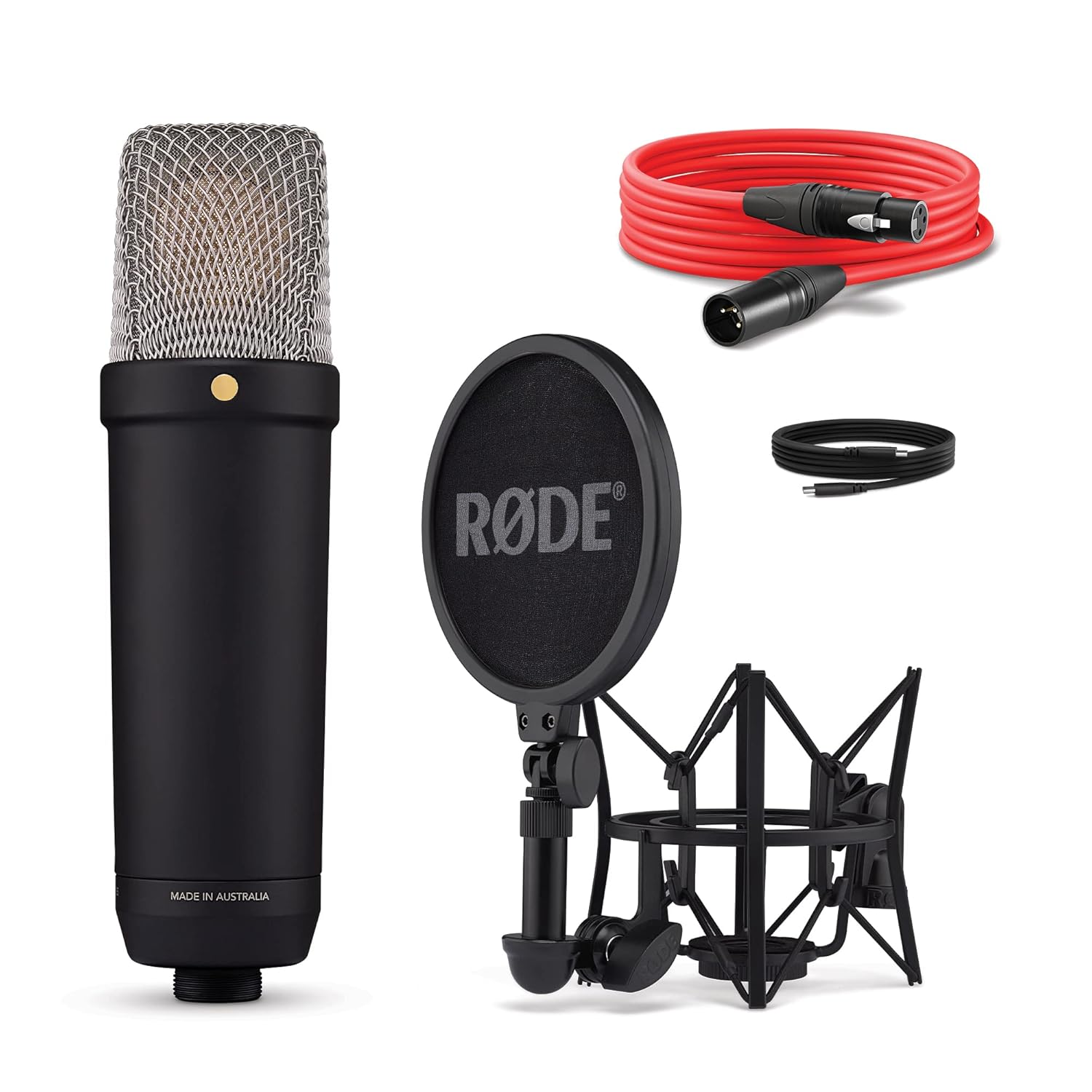 Rode Nt1 5Th Generation Large-Diaphragm Studio Condenser Microphone with XLR and USB Outputs