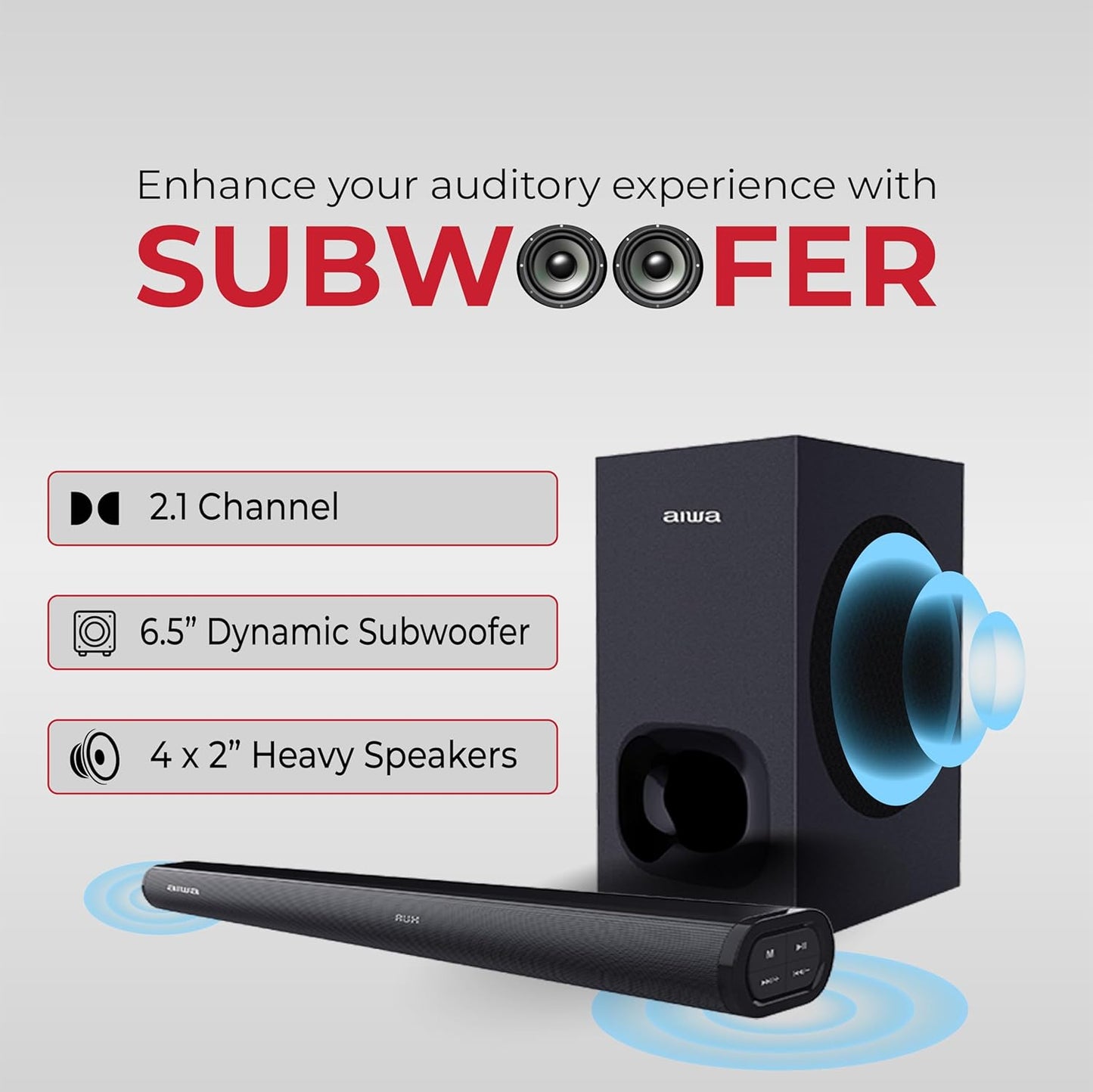 Aiwa Soundbar with Bluetooth-SSB240(Black)