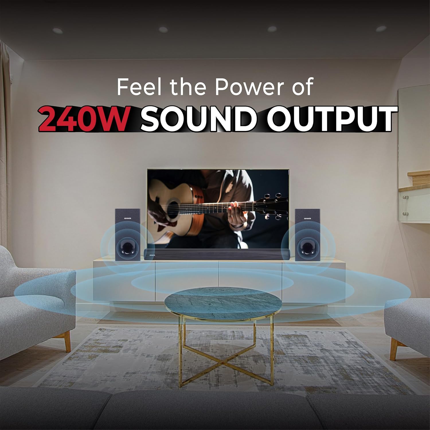 Aiwa Soundbar with Bluetooth-SSB240(Black)