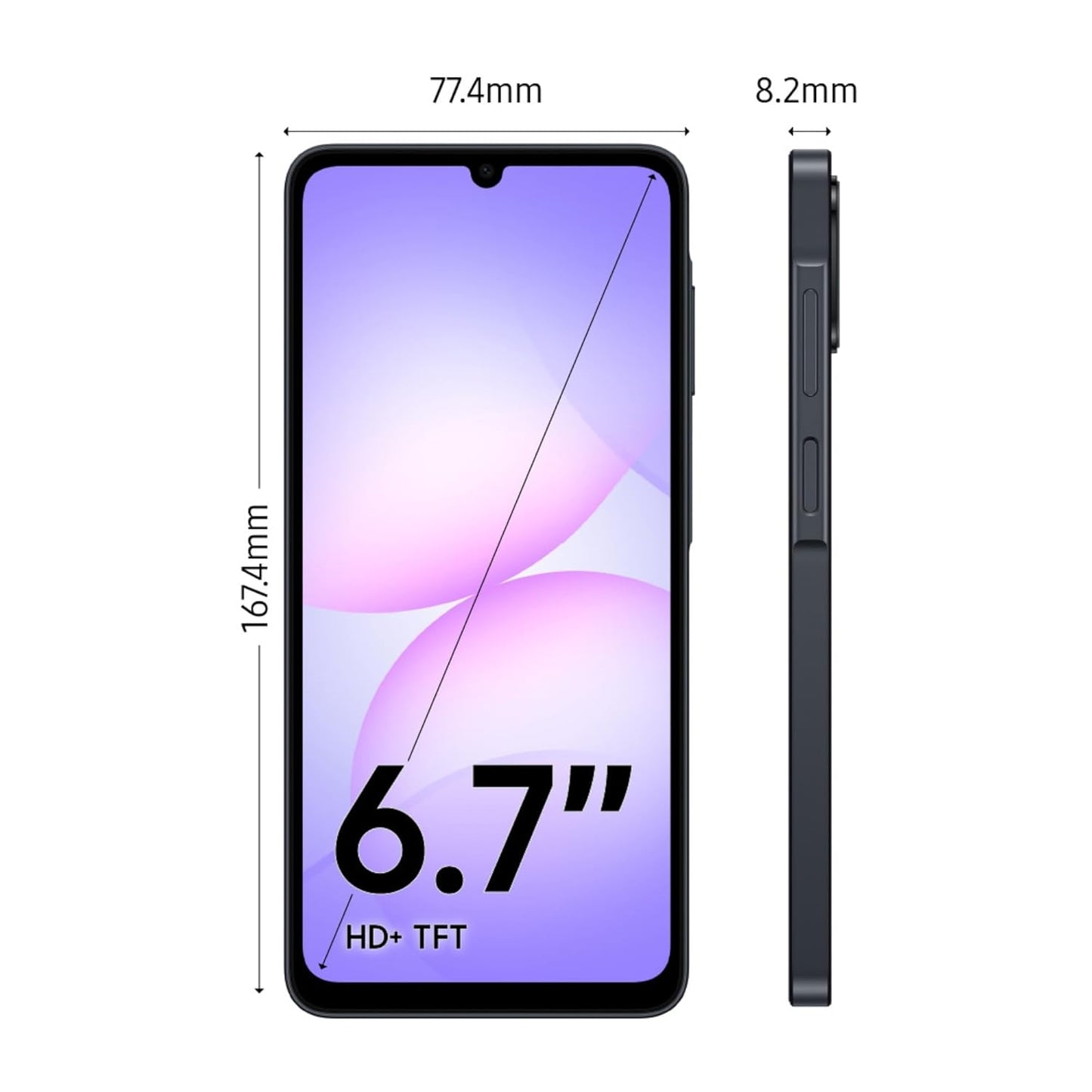 Samsung Galaxy A07 5G (6GB/128GB Storage)-black