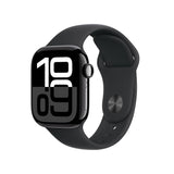 Apple Watch Series 10 [GPS 42 mm] with Jet Black Aluminium Case with Black Sport Band