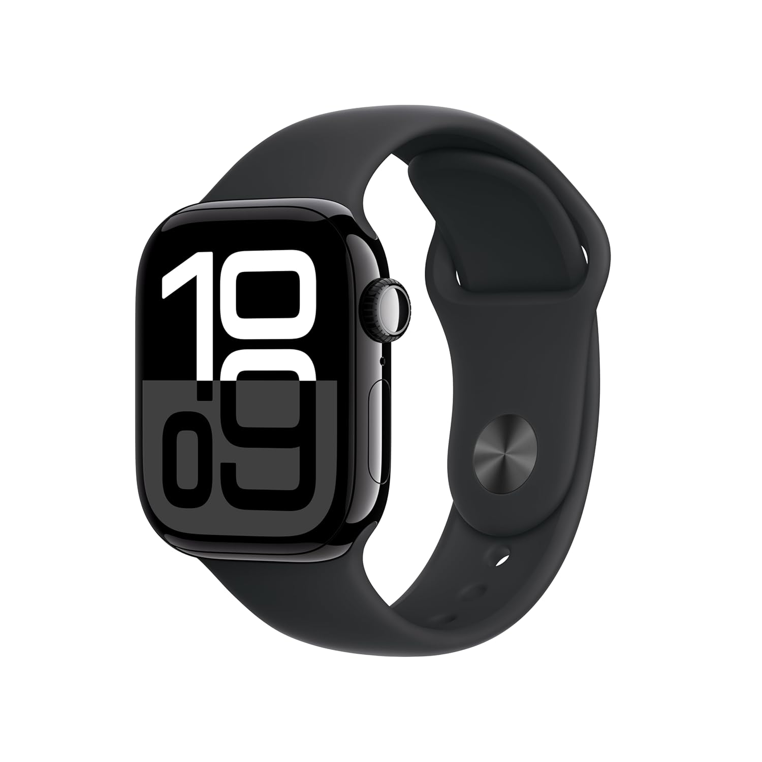 Apple Watch Series 10 [GPS 42 mm] with Jet Black Aluminium Case with Black Sport Band