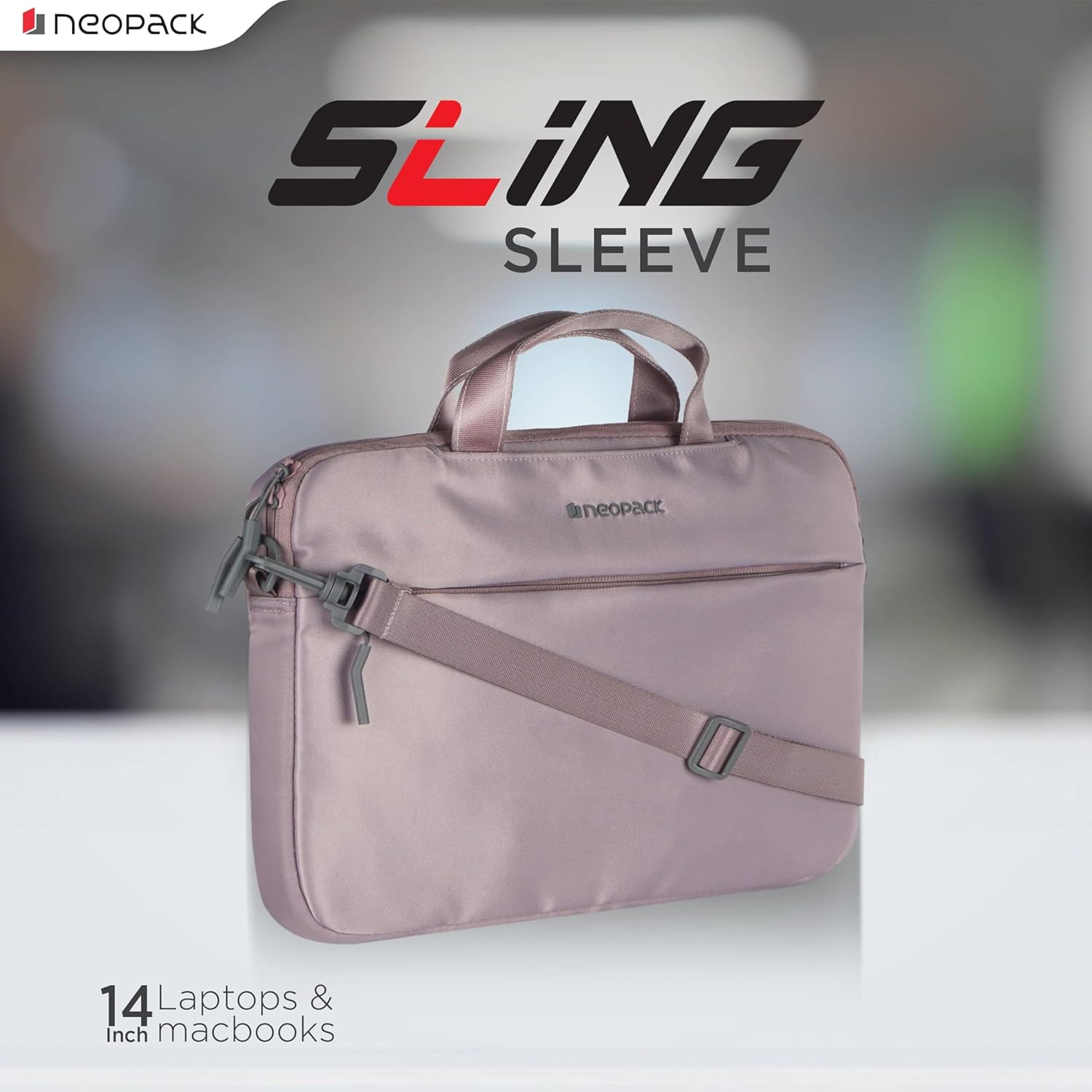 Neopack Sling Sleeve Slim Laptop Bag-PINK