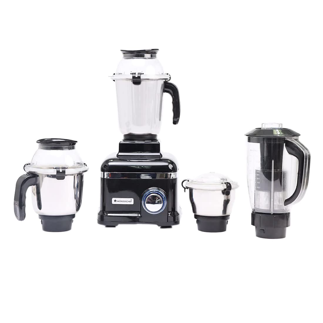 Wonderchef Sumo Black DLX Mixer Grinder 1000 Watts with 4 Stainless Steel Jars