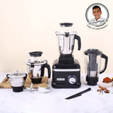Wonderchef Sumo Black DLX Mixer Grinder 1000 Watts with 4 Stainless Steel Jars