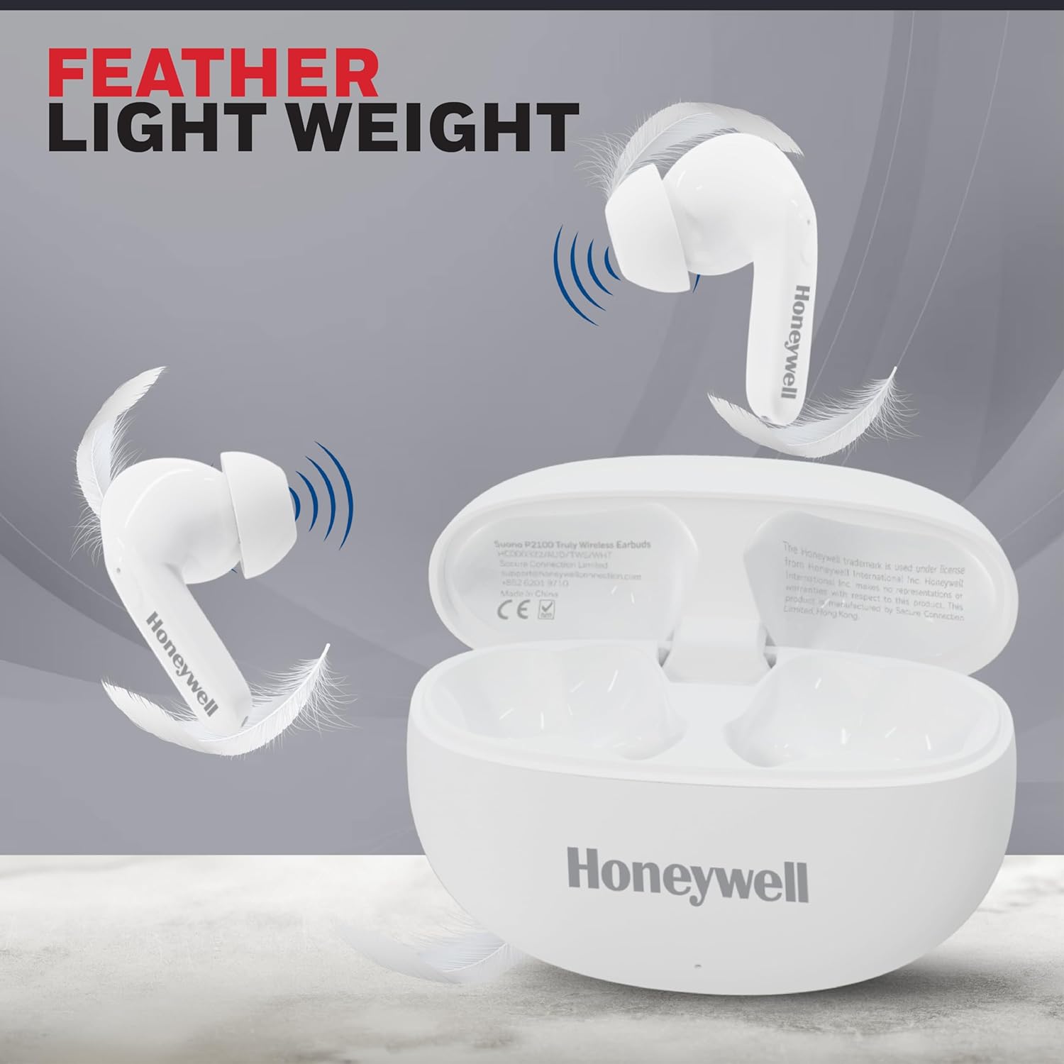 Honeywell Suono P2100 Bluetooth Earbuds ( white )