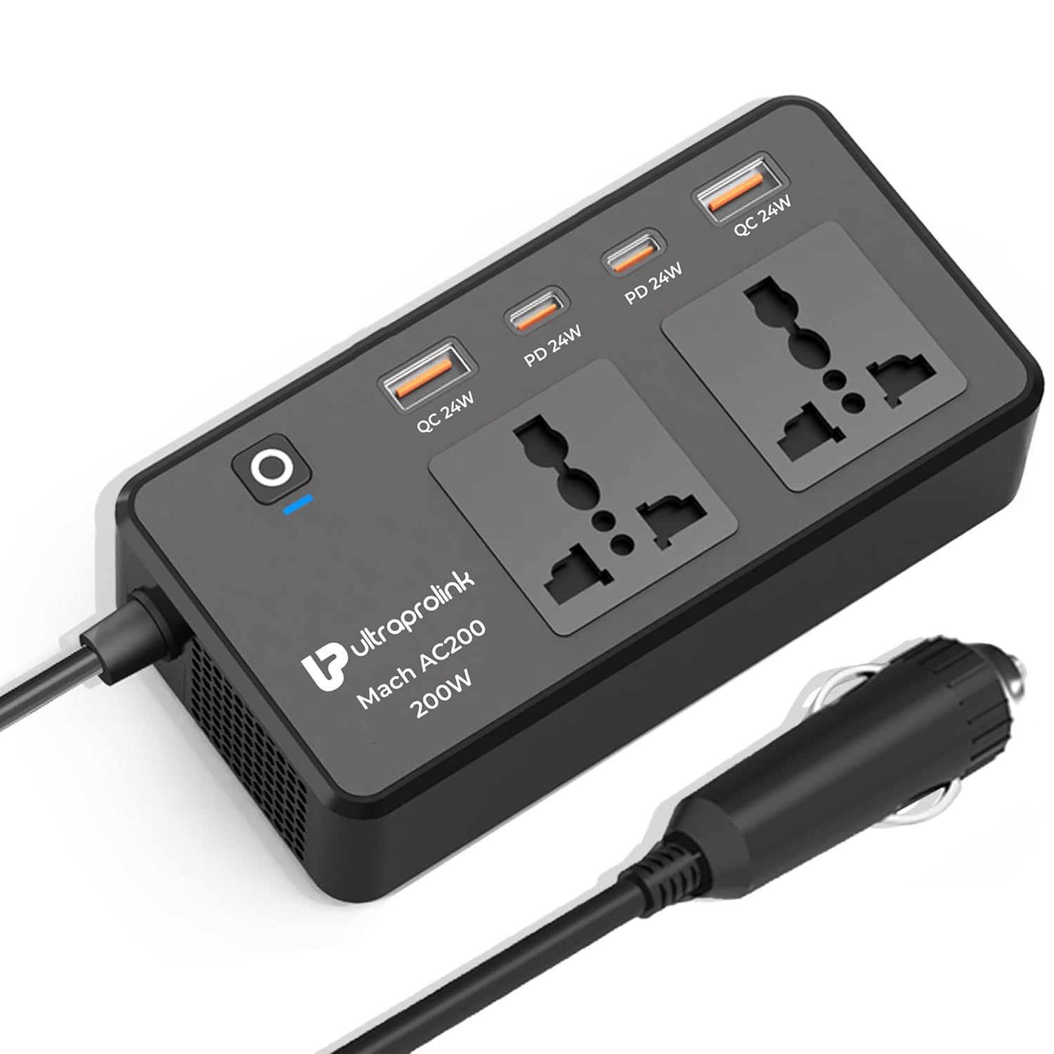 ULTRAPROLINK 6 in 1 200W Car Laptop Charger
