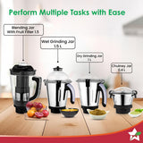 Wonderchef Galaxy Mixer Grinder 1000W 4 Stainless Steel Jars