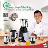 Wonderchef Galaxy Mixer Grinder 1000W 4 Stainless Steel Jars
