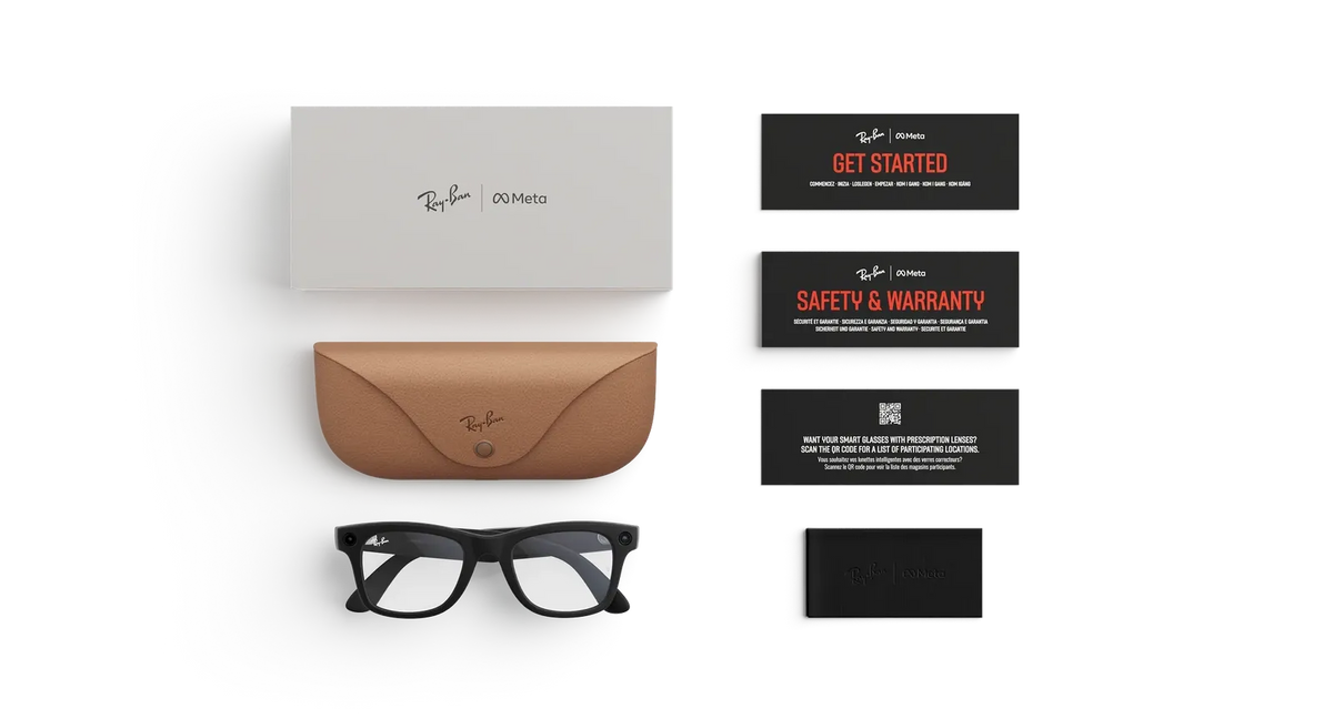 Ray-Ban Meta Wayfarer Gen 2 Smart Glasses – Matte Black with Clear Lenses