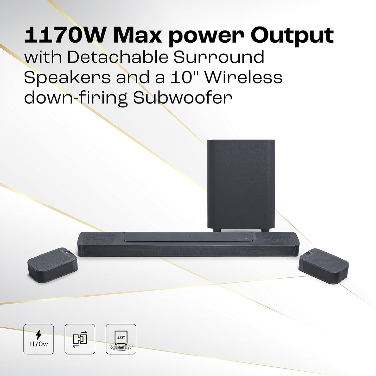 JBL Bar 1300, 11.1.4 Channel Truly Wireless Soundbar