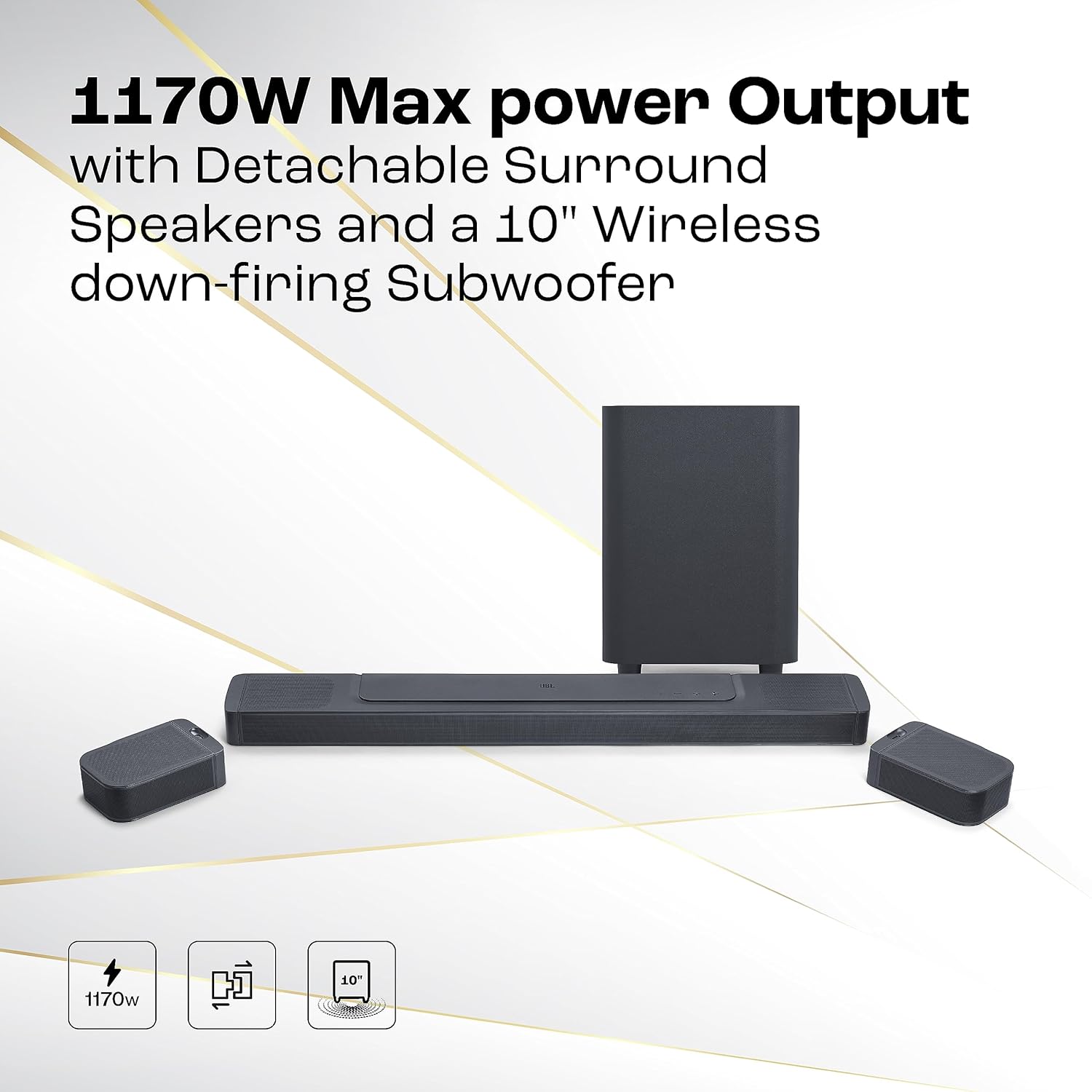 JBL Bar 1300, 11.1.4 Channel Truly Wireless Soundbar