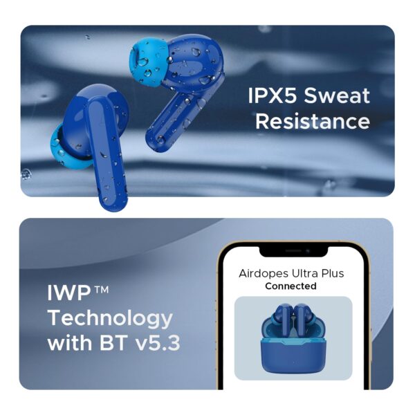 Boat Airdopes Ultra Plus Ear Earbuds (blue) - Image 4