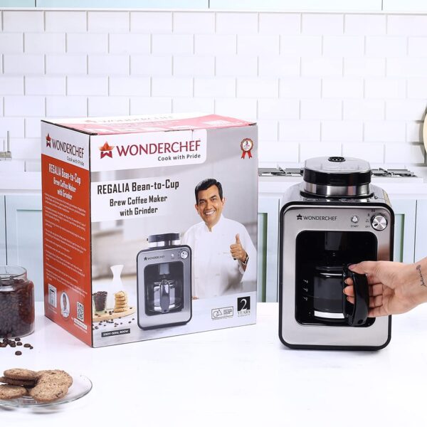 Wonderchef Regalia Bean-to-Cup Brew Coffee Maker with Grinder - Image 3