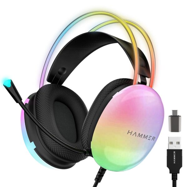 HAMMER Blaze Wired Over Ear Gaming Headphones (Black)