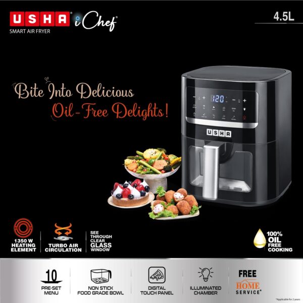 Usha iChef Smart Air Fryer 4.5L - Image 4