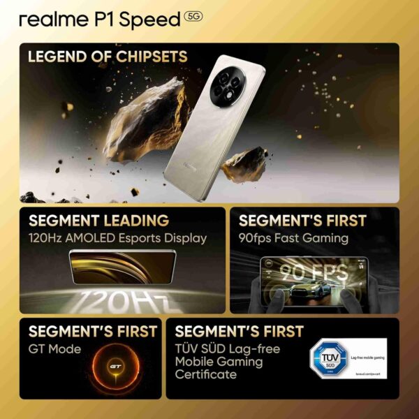 Realme P1 Speed 5G (8/128GB -Textured Titanium) - Image 6