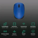 Logitech M171 Wireless Mouse- Blue - Image 2