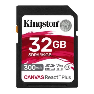 Kingston Canvas React Plus SDHC 32GB Memory Card