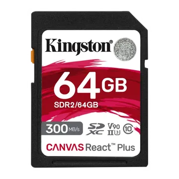 Kingston Canvas React Plus SDXC 64GB Memory Card