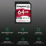 Kingston Canvas React Plus SDXC 64GB Memory Card - Image 3