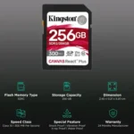 Kingston Canvas React Plus SDXC 256GB Memory Card - Image 3