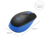 Logitech M190 Wireless Optical Mouse (Blue) - Image 3