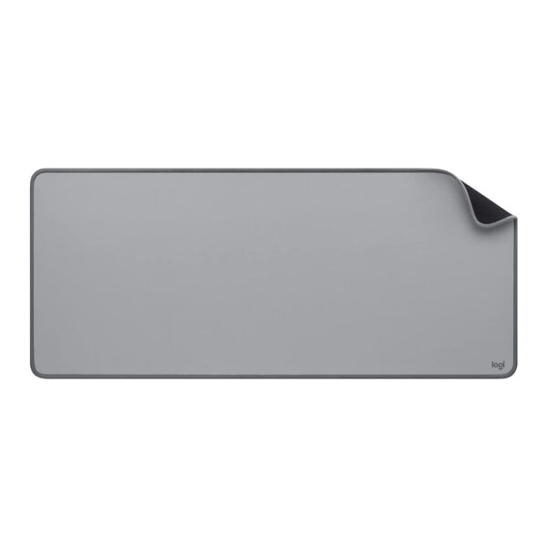 Logitech Desk Mat - Studio Series, Multifunctional Large Desk Pad, Mid Grey