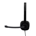 Logitech H151 Wired On Ear Headphones With Mic (Black) - Image 2