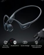 SHOKZ OpenRun Pro - Premium Bone Conduction On Ear Bluetooth Sport Headphones ,Black - Image 2