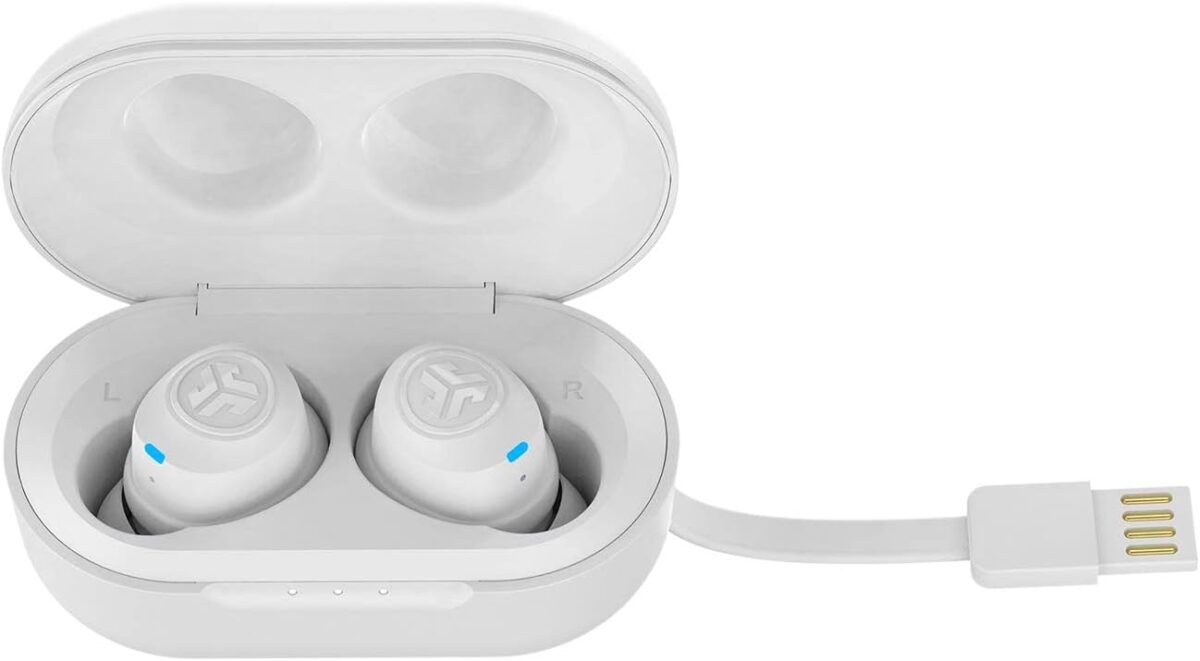 JLab JBuds Air True Wireless Signature Bluetooth Earbuds, White - Image 4