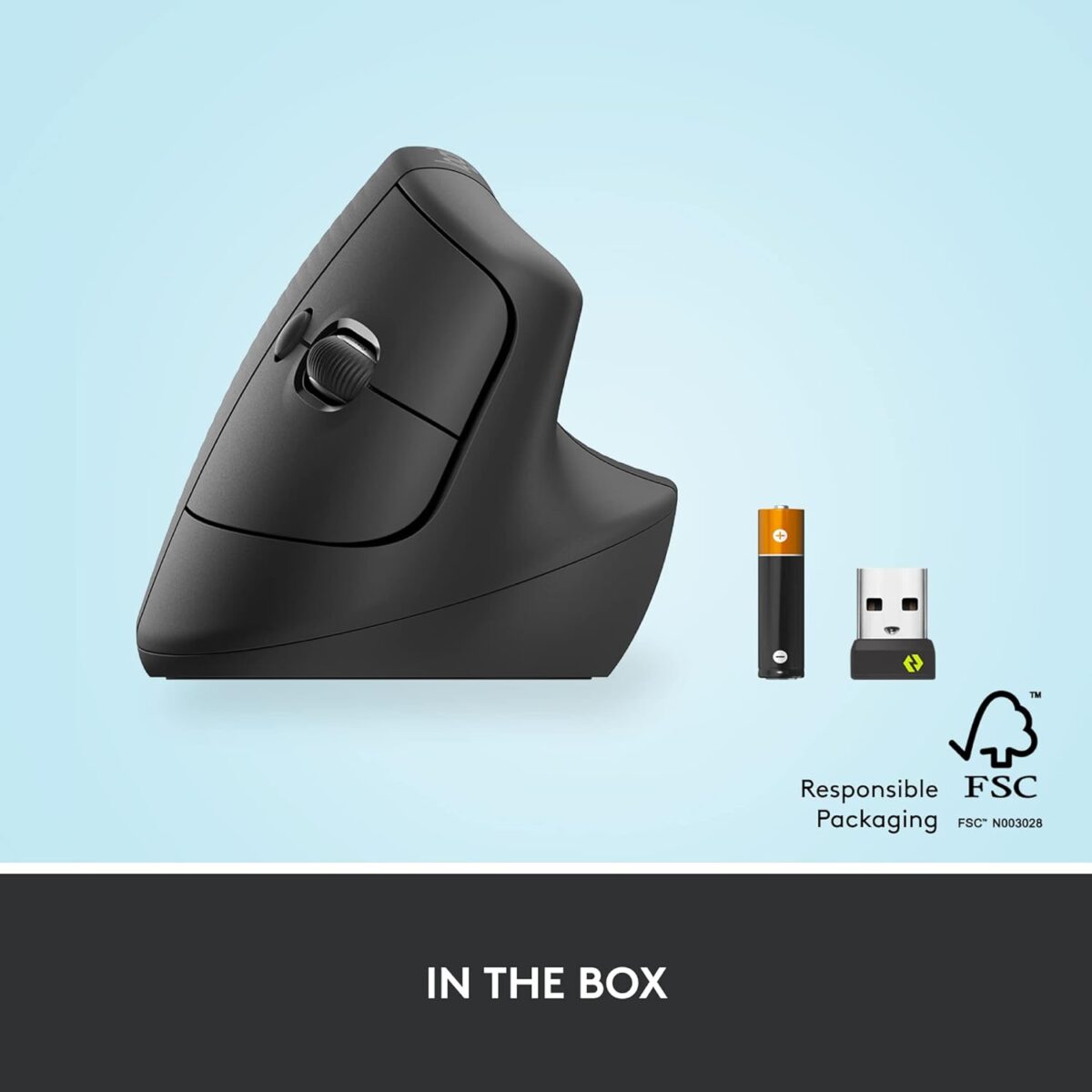 Logitech Lift Vertical Ergonomic Mouse- Graphite - Image 5