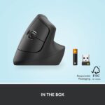 Logitech Lift Vertical Ergonomic Mouse- Graphite - Image 5