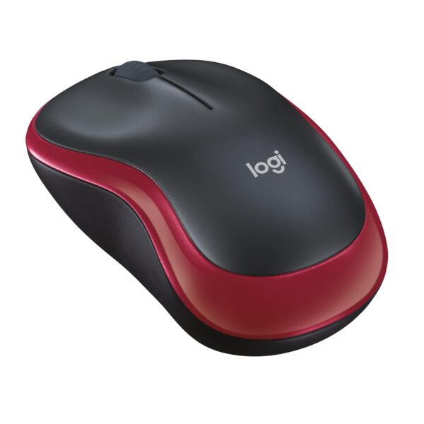 Logitech M185 Wireless USB Mouse, Red