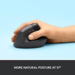 Logitech Lift Vertical Ergonomic Mouse- Graphite - Image 2