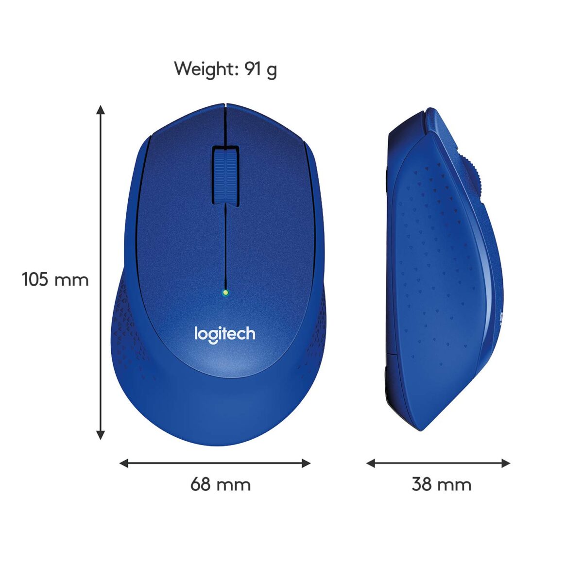 Logitech M331 Silent Plus Wireless Mouse - Blue - Image 2