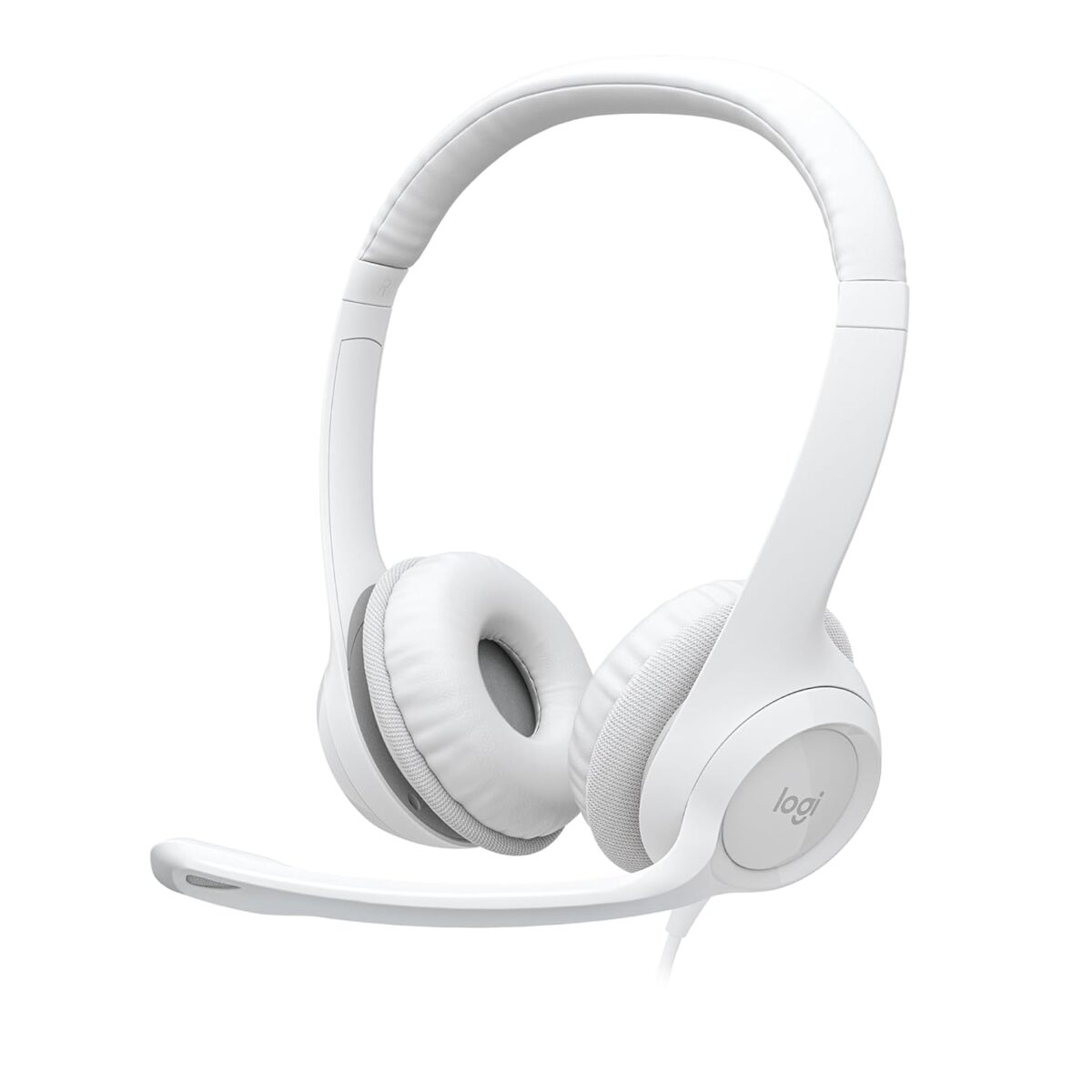 Logitech H390 Wired On Ear Headset for PC/Laptop, White - Image 1