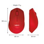 Logitech M331 Silent Plus Wireless Mouse - Red - Image 2