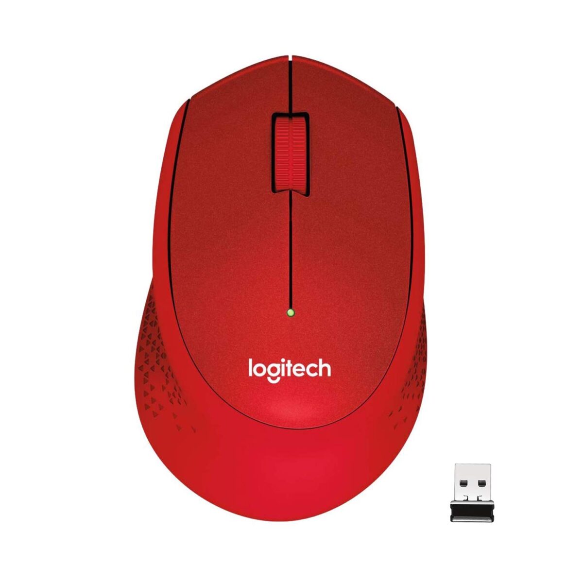 Logitech M331 Silent Plus Wireless Mouse - Red - Image 1