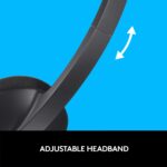 Logitech H340 Stereo Wired Over Ear Headphones, Black - Image 3