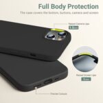 Liquid Silicone Case compatible with iPhone 13, Black - Image 3