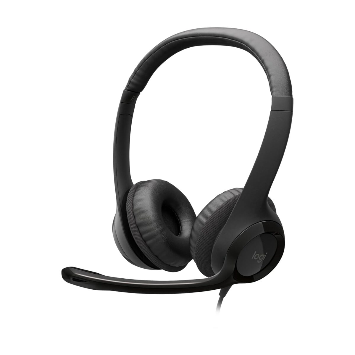 Logitech H390 Wired On Ear Headset for PC/Laptop, Black - Image 1