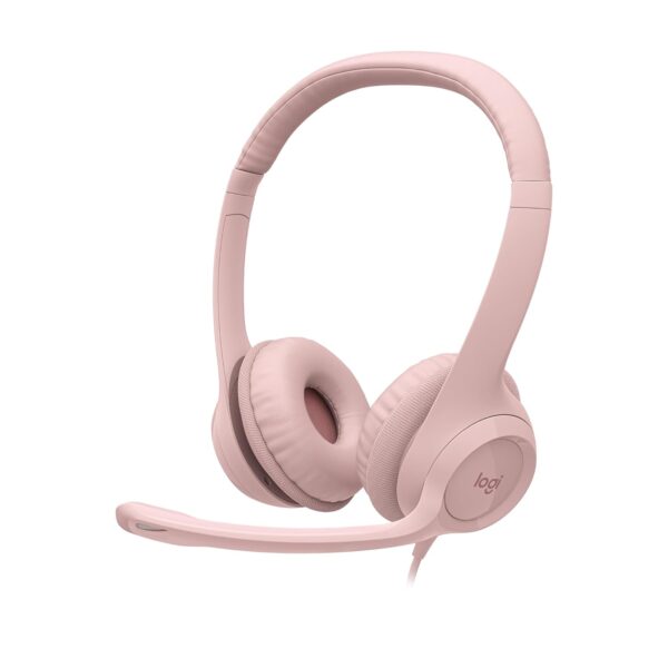 Logitech H390 Wired On Ear Headset for PC/Laptop, Rose