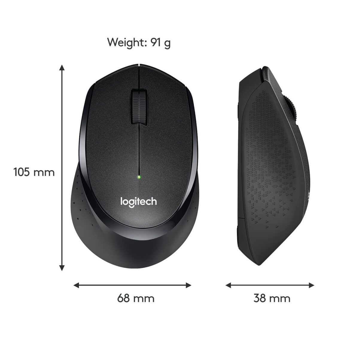 Logitech M331 Silent Plus Wireless Mouse - Black - Image 4