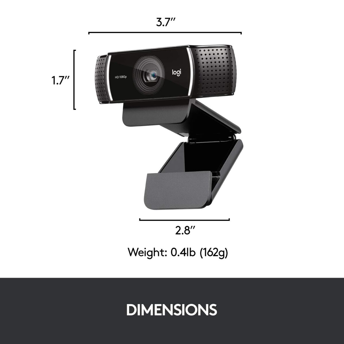 Logitech C922 Pro Stream Webcam, , Black - Image 5