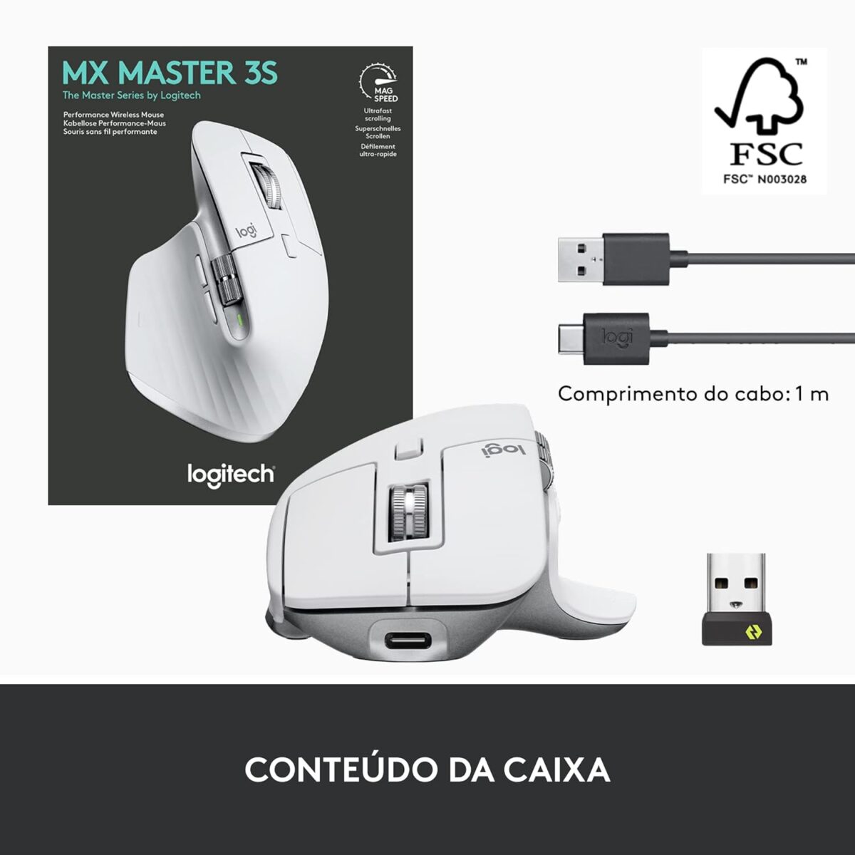 logitech MX Master 3S Rechargeable Wireless Laser Performance Mouse - Image 2