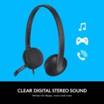 Logitech H340 Stereo Wired Over Ear Headphones, Black - Image 2