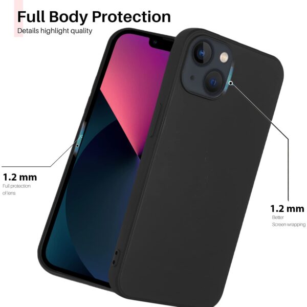 Liquid Silicone Case compatible with iPhone 13, Black