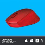 Logitech M331 Silent Plus Wireless Mouse - Red - Image 5