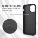 Liquid Silicone Case compatible with iPhone 13, Black - Image 5